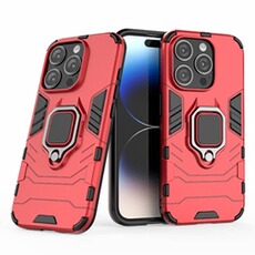 Coque et étui téléphone mobile Htdmobiles Coque pour Apple iPhone 15 Pro - housse etui rigide anti choc + film ecran - ROUGE -