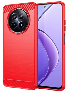 Htdmobiles - Coque pour Realme 12x 5G / 12 5G - Silicone - Rouge