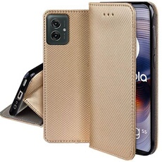 Housse pour Motorola Moto G55 5G - etui coque pochette portefeuille + film ecran - OR MAGNET -
