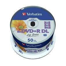 Life Series - 50 x DVD+R DL - 8.5 Go (240 minutes) 8x - surface imprimable - spindle