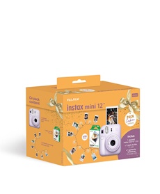 Pack Noël Appareil photo instantané Fujifilm instax mini 12™ 2025 + Pack film instax™ mini 10 vues + Guirlande lumineuse 10 boules LED