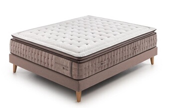 Ensemble matelas et sommier Fdl-e PACK BOUTONNIER 140x190 sans pieds