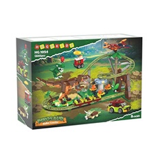 Circuit Montagnes Russes Dinosaures à Construire - Kit avec Piste, Véhicule, Dinos, Jungle et Oeufs - Jouet Créatif Enfant 8-12 Ans