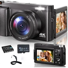 Appareil photo compact GENERIQUE Appareil Photo Numérique 4K 48MP - Écran 3" Zoom 16x - Enregistrement Vidéo 4K/2.7K/1080P - Compact & Léger 128GB