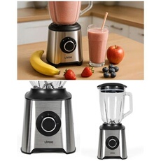 Livoo - Blender - 600W - 1,5L - 2 Vitesses - Bol en Verre