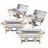 VEVOR Chauffe-Plat 4PCs 7,5 L, Buffet Chauffant Rectangulaire, Réchaud VEVOR Chauffe-Plat 4PCs 7,5 L, Buffet Chauffant Rectangulaire, Réchaud