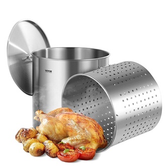 Marmite 10 L Inox Alimentaire – Grande Casserole Induction Avec Couvercle, Poignées Solides, Anti-Rouille Pour Soupes, Ragoûts & Cuissons Familiales