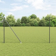 Poteaux de clôture avec pique 13 pcs Ø32 mm 180 cm Acier galvanisé 42004265