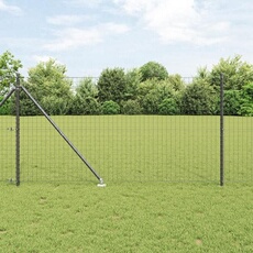 Poteaux de clôture avec pointe 7 pcs Ø32 mm 160 cm Acier galvanisé 42004260