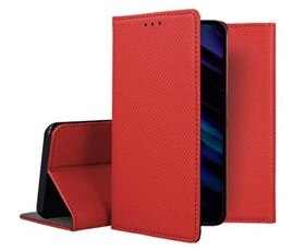 Housse pour Samsung Galaxy S25 Plus 5G - etui coque pochette portefeuille + verre trempe - ROUGE MAGNET -