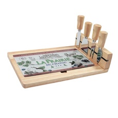 Planche à Fromage Carte de France avec 4 Couteaux