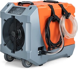 Déshumidificateur d'Air sur Roues 85L/Jour Dégivrage Automatique Poignée Rétractable Pompe
