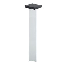 Borne solaire aluminium LED blanc chaud SCOTTY H90cm