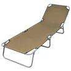 Vidaxl Marron Chaise Longue H. 27 Cm L. 189 Cm En Acier Non Empilable Pliable