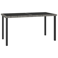 vidaXL - Table de jardin - Rectangulaire - 140 cm - Gris