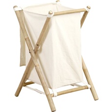 Panier à linge pliable canne de bambou