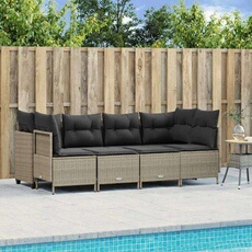 vidaXL - Salon de jardin - 5 pièces - Gris