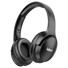 Casque audio Inkax Casque Audio Bluetooth Pliable avec Microphone Intégré Noir