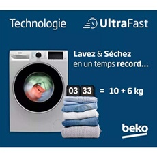 Lave linge hublot B5DFT51044DOS 7178572700 6 kg 1400 tr/min 60 cm