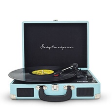 Platine Vinyle VC400 - Tourne-disque - Bluetooth - Lecteur et convertisseur de vinyle - Bleu