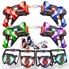 VATOS Lot de 4 Pstolet Laser , nfrarouge avec Glets Multfoncton VATOS Lot de 4 Pstolet Laser , nfrarouge avec Glets Multfoncton