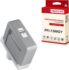 - x1 Cartouche compatible pour Canon PFI1300 PFI-1300GY Gris 0817C001