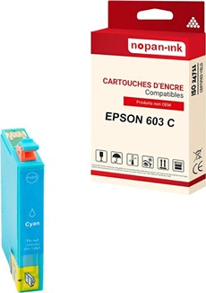 - x1 Cartouche compatible pour EPSON 603 XL 603XL Cyan Etoile de mer