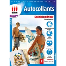 Pack de 7 feuilles autocollants A4 Micro Application Spécial Extérieur - vue 2
