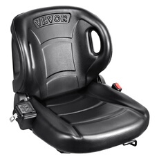 VEVOR Universal-Gabelstaplersitz, Traktorsitz mit verstellbarer Rückenlehne, Mikroschalter und Sicherheitsgurt, umlaufender Gabelstaplersitz für Traktor-Lader-Bagger