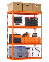 Tayg Étagère Plastique 4 Niveaux – 30 Kg Par Étagère, Montage Facile Sans Outils, Fixation Murale Incluse