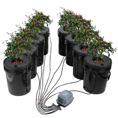 Systèmes De Culture Hydroponique DWC En PP 20L 8 Seaux Pour Légumes à Feuilles
