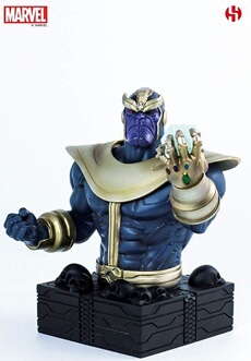 Sémic- Marvel Buste RESINE Thanos Tirelire, SMB003, Multicouleur