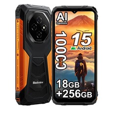 Smartphone Blackview Smartphone FORT 1 4G 6.56" 6Go+256Go+2To 16MP Caméra 10000mAh NFC Orange