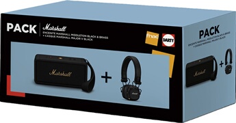 Pack Enceinte Sans Fil Marshall Middleton & Casque Major – Bluetooth - vue 4