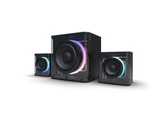 Enceintes gaming 2.1 RGB GS405 Serpentis Nova Gaming - vue 2