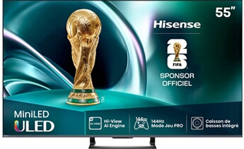 TV ULED MiniLed Hisense 4K UHD 55U79Q 139 cm 2025