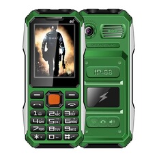 Smartphone YONIS Téléphone Incassable 4G Étanche Antichoc Batterie 6800mAh Dual SIM 2.4 Pouces LED FM SOS Noir