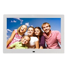 Cadre Photo Numérique 10 Pouces Lecteur Multimédia USB Vidéo Mpeg4 LCD MP3 Blanc