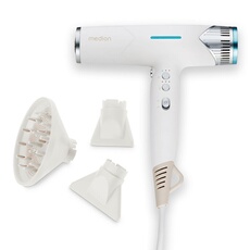 Sèche-cheveux ionique - MD 19984 - Moteur BLDC 1500W- Embouts polyvalents - Blanc