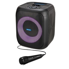 Chaine HiFi Medion Enceinte Bluetooth portable – MD43991 – 50W RMS – Micro – Basses puissantes – Effets lumineux – Noir