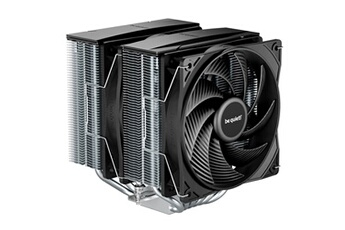 be quiet! Pure Rock Pro 3 Refroidisseur de processeur pour : LGA1150 LGA1151 LGA1155 LGA1200 LGA1700 LGA1851 AM4 AM5 base en cuivre et ailettes en aluminium nickelé 120 mm - vue 8