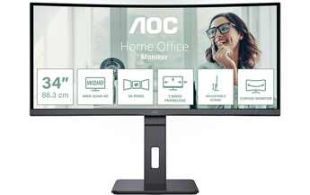 Pro-line CU34P3CV - P3 Series - écran LED - incurvé - 34" - 3440 x 1440 UWQHD @ 100 Hz - VA - 300 cd/m² - 3000:1 - 4 ms - HDMI, DisplayPort, USB-C -