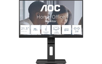 22E2UMF - Ecran LED - 22" (21.5" visualisable) - 1920 x 1080 Full HD (1080p) @ 75 Hz - VA - 3000:1 - HDMI, VGA, DisplayPort - haut-parleurs - noir
