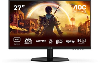Gaming Q27G42ZE - Ecran LED - jeux - 27" - 2560 x 1440 QHD @ 240 Hz - Fast IPS - 300 cd/m² - HDR10 - 0.3 ms - HDMI, DisplayPort