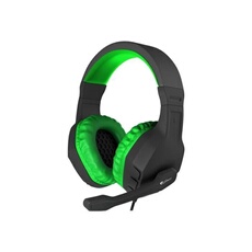 Genesis Argon 200 - Micro-casque - circum-aural - filaire - jack 3,5mm - noir, vert