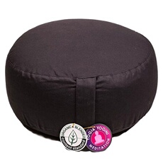 Coussin Noir Méditation coton BIO
