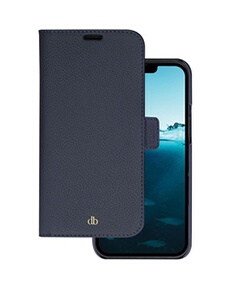 New York - Etui à rabat pour téléphone portable - cuir durable pleine fleur grainé - bleu Pacifique - pour Apple iPhone 14 Plus