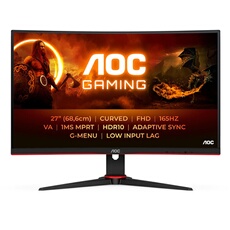 Gaming C27G2E/BK - Ecran LED - jeux - incurvé - 27" - 1920 x 1080 Full HD (1080p) @ 165 Hz - VA - 350 cd/m² - 3000:1 - 1 ms - 2xHDMI, VGA,