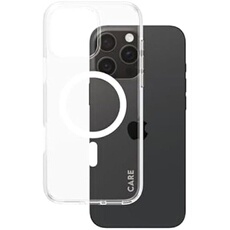 CARE by PanzerGlass Urban Combat - Coque de protection pour téléphone portable - compatibilité avec MagSafe - plastique recyclé - transparent, blanc
