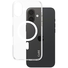 CARE by PanzerGlass Urban Combat - Coque de protection pour téléphone portable - compatibilité avec MagSafe - plastique recyclé - transparent, blanc